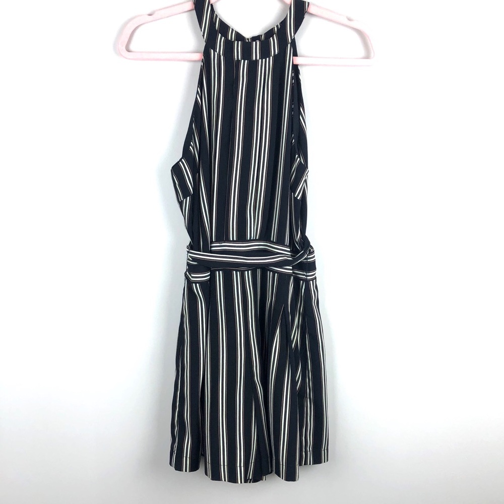 ANTHRO Moon River Cusco Black Striped Romper - Picture 4 of 8